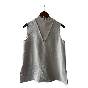 Theory Sleeveless Turtleneck Tank Top Women's Size Small Ivory Colored Excellent